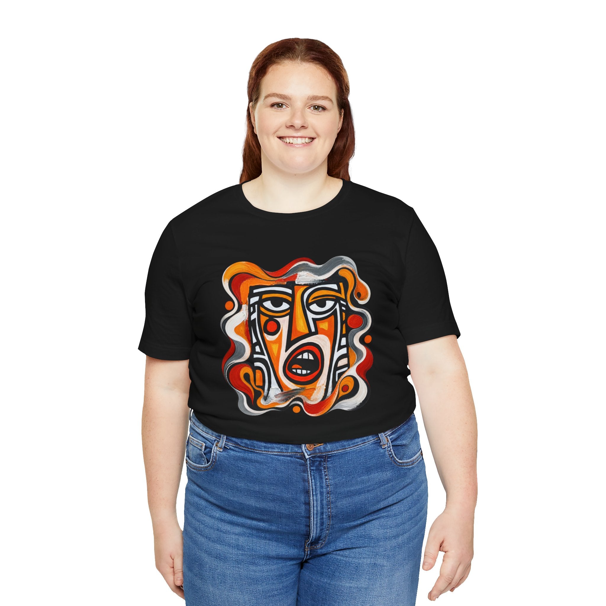 Abstract Tribal Face T-Shirt