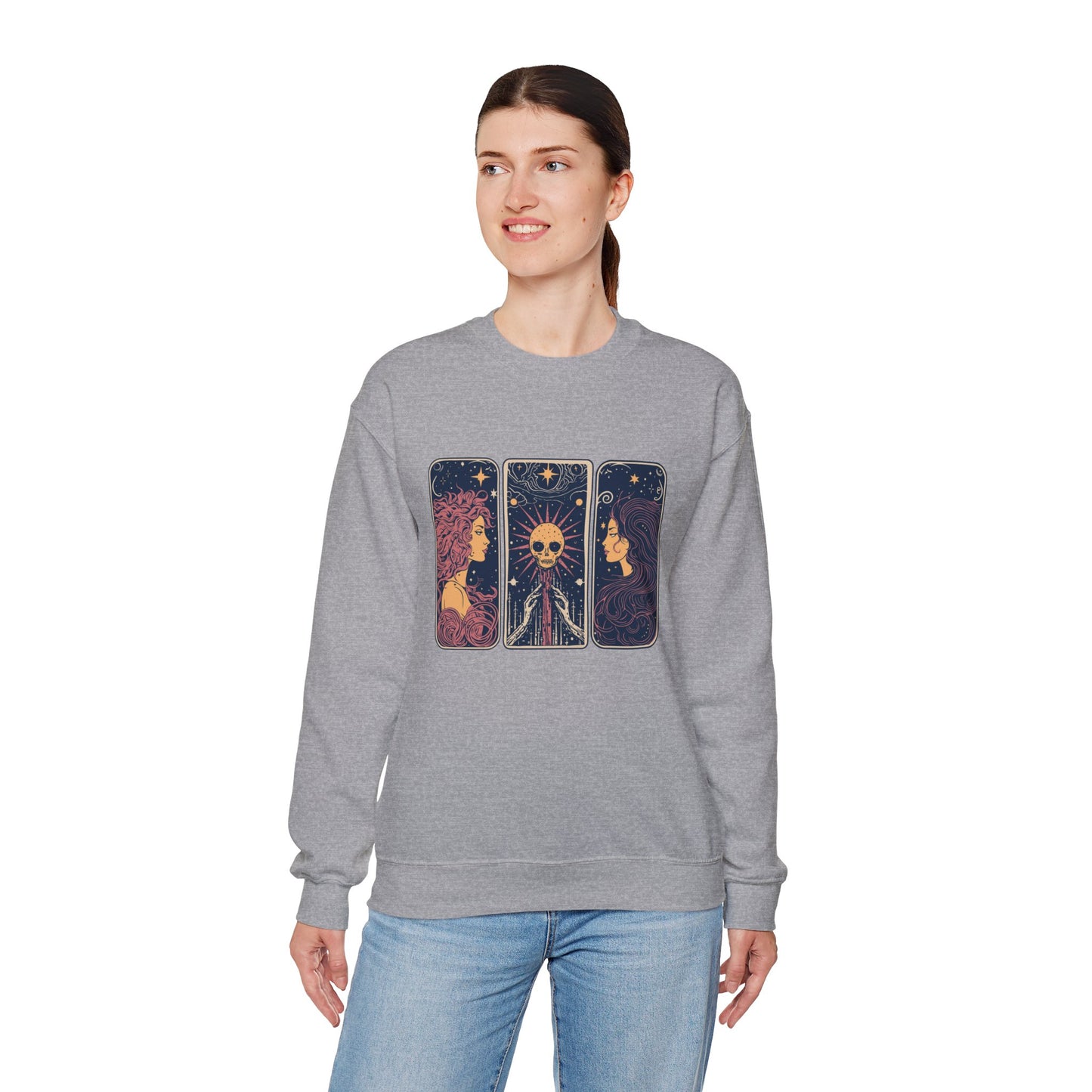 Sweat-shirt à motif de cartes de tarot