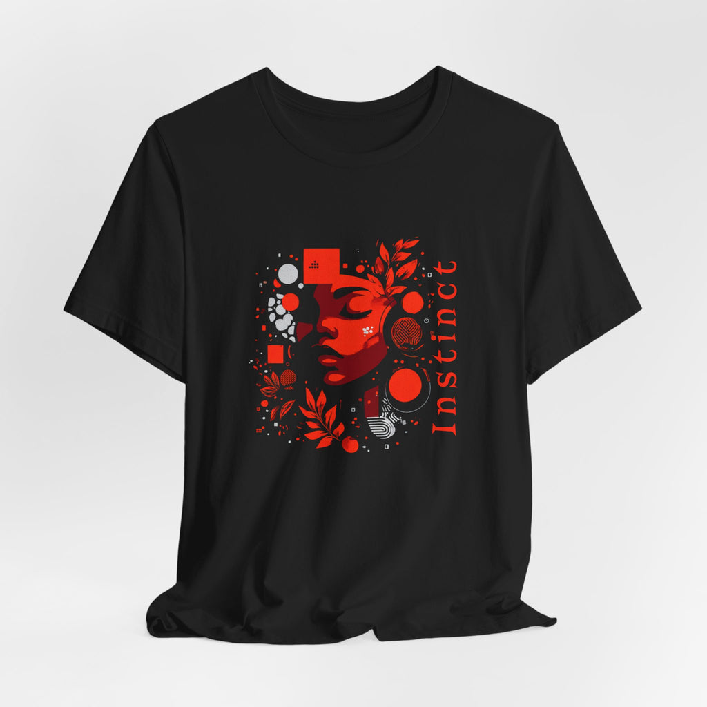 Instinct Graphic Tee — 'instinct' Minimal Text T-Shirt