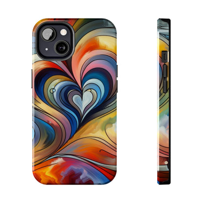 Coque de téléphone - Motif cœur coloré