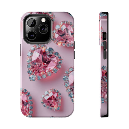 Coque de téléphone - Motif diamant rose