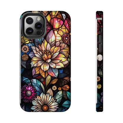 Phone Case - Stained Glass Flowers Design