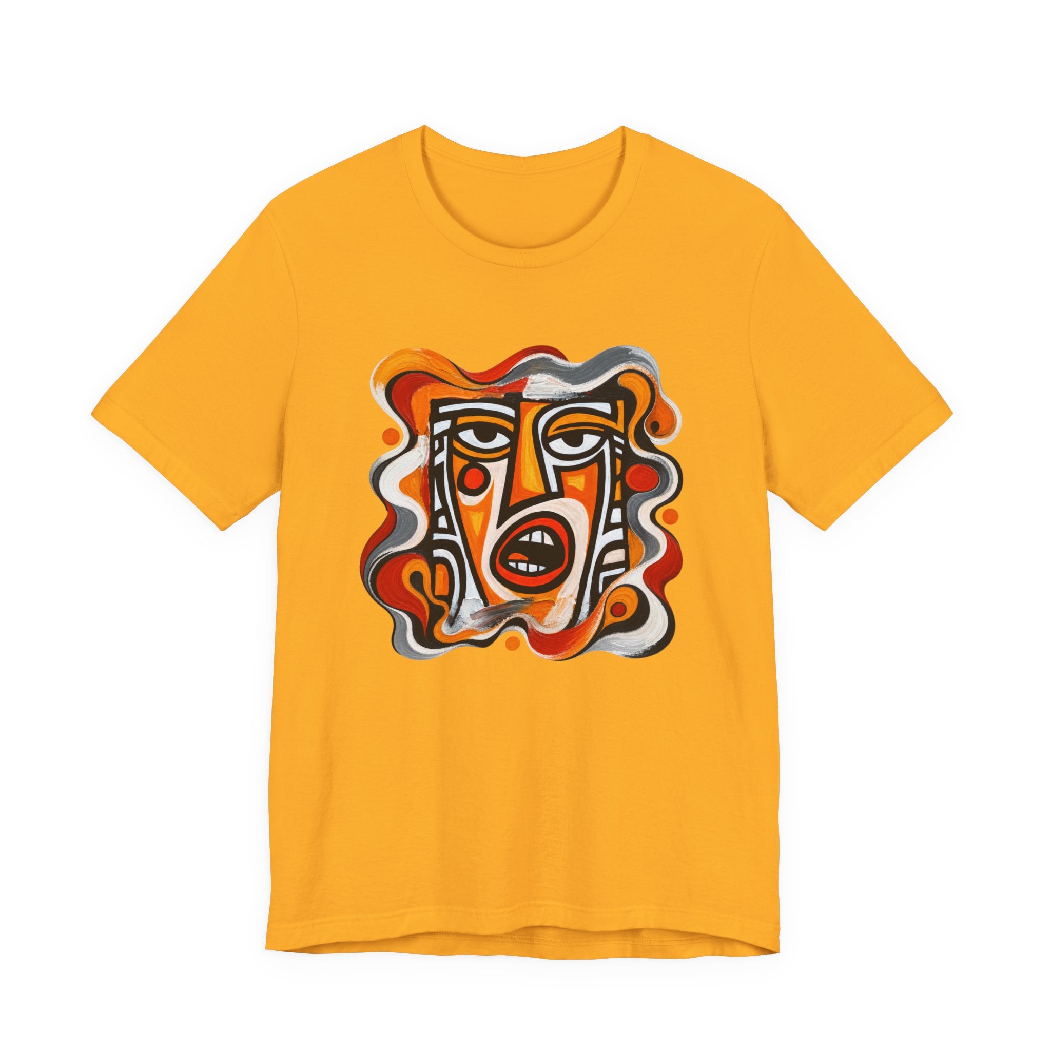 T-shirt Visage Tribal Abstrait