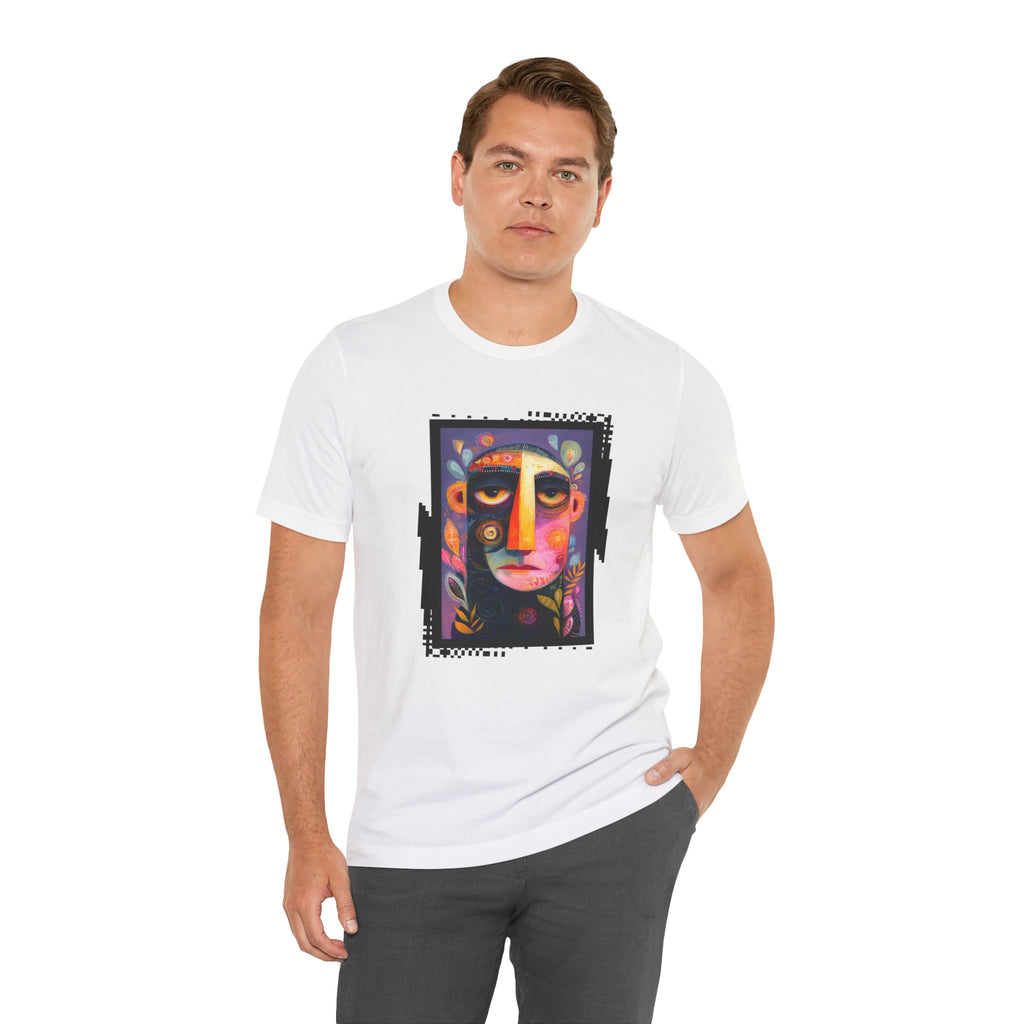 Colorful abstract face T-shirt - artistic design
