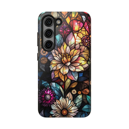 Phone Case - Stained Glass Flowers Design