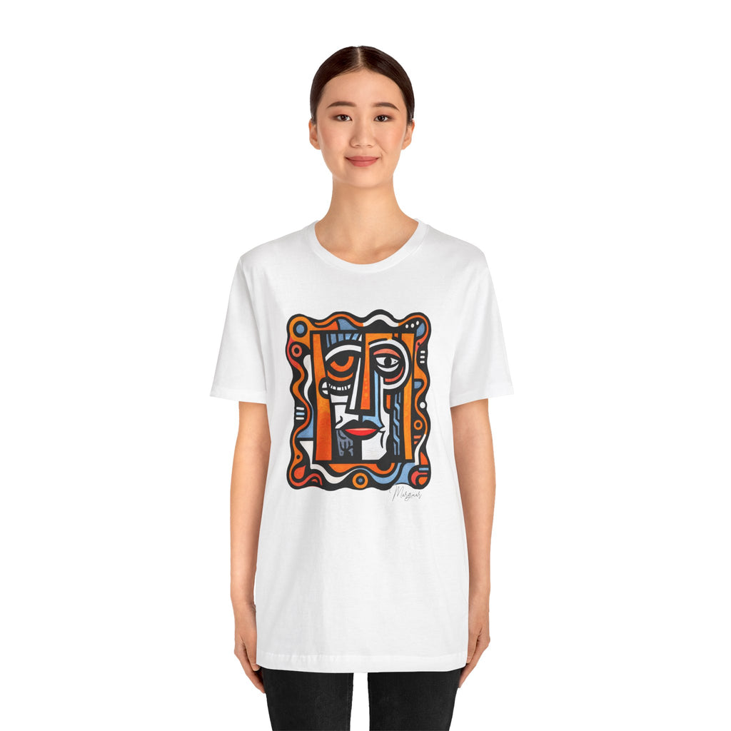 Artistic Face T-shirt — Abstract Line Art Portrait