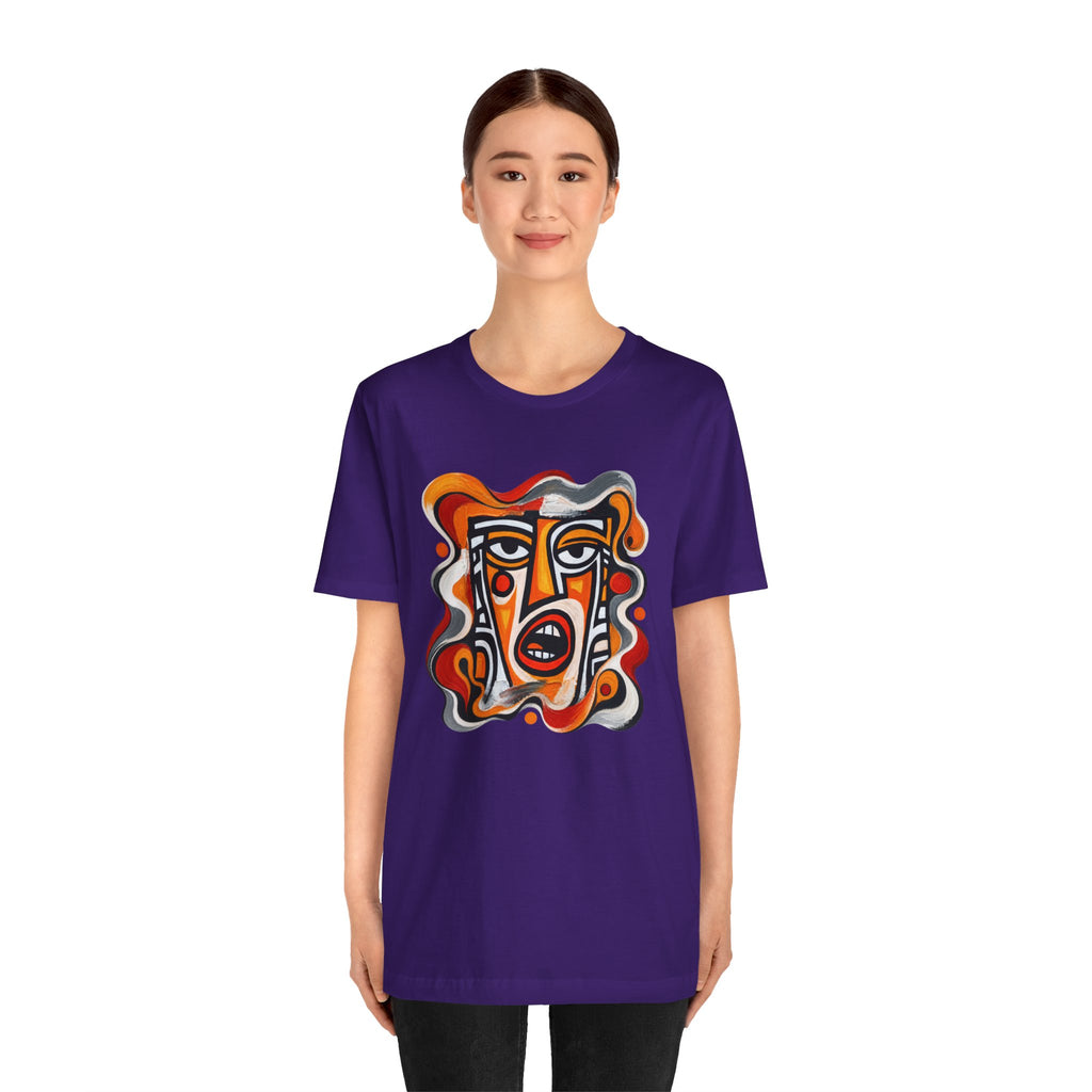 Abstract Tribal Face T-Shirt
