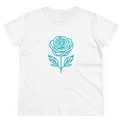 T-Shirt - Beautiful turquoise rose pattern
