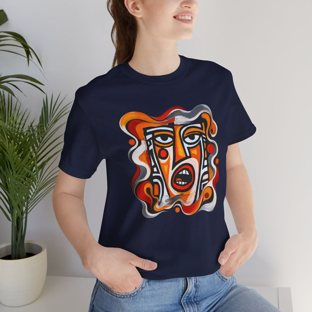 Abstract Tribal Face T-Shirt