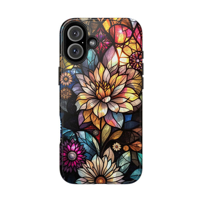 Phone Case - Stained Glass Flowers Design