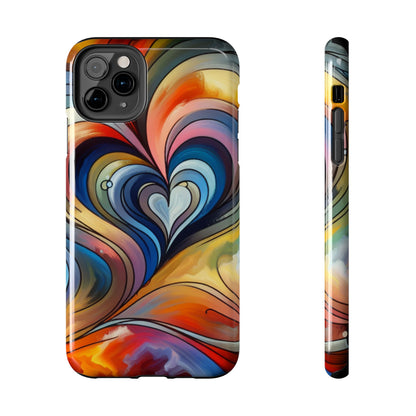 Coque de téléphone - Motif cœur coloré