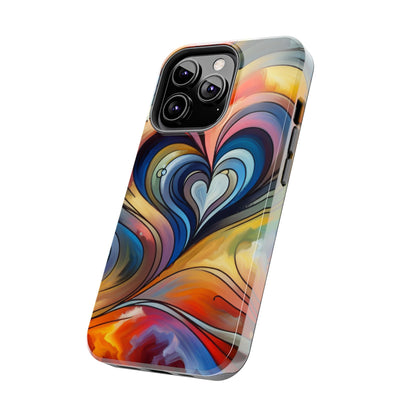 Coque de téléphone - Motif cœur coloré