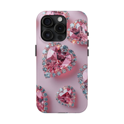 Coque de téléphone - Motif diamant rose