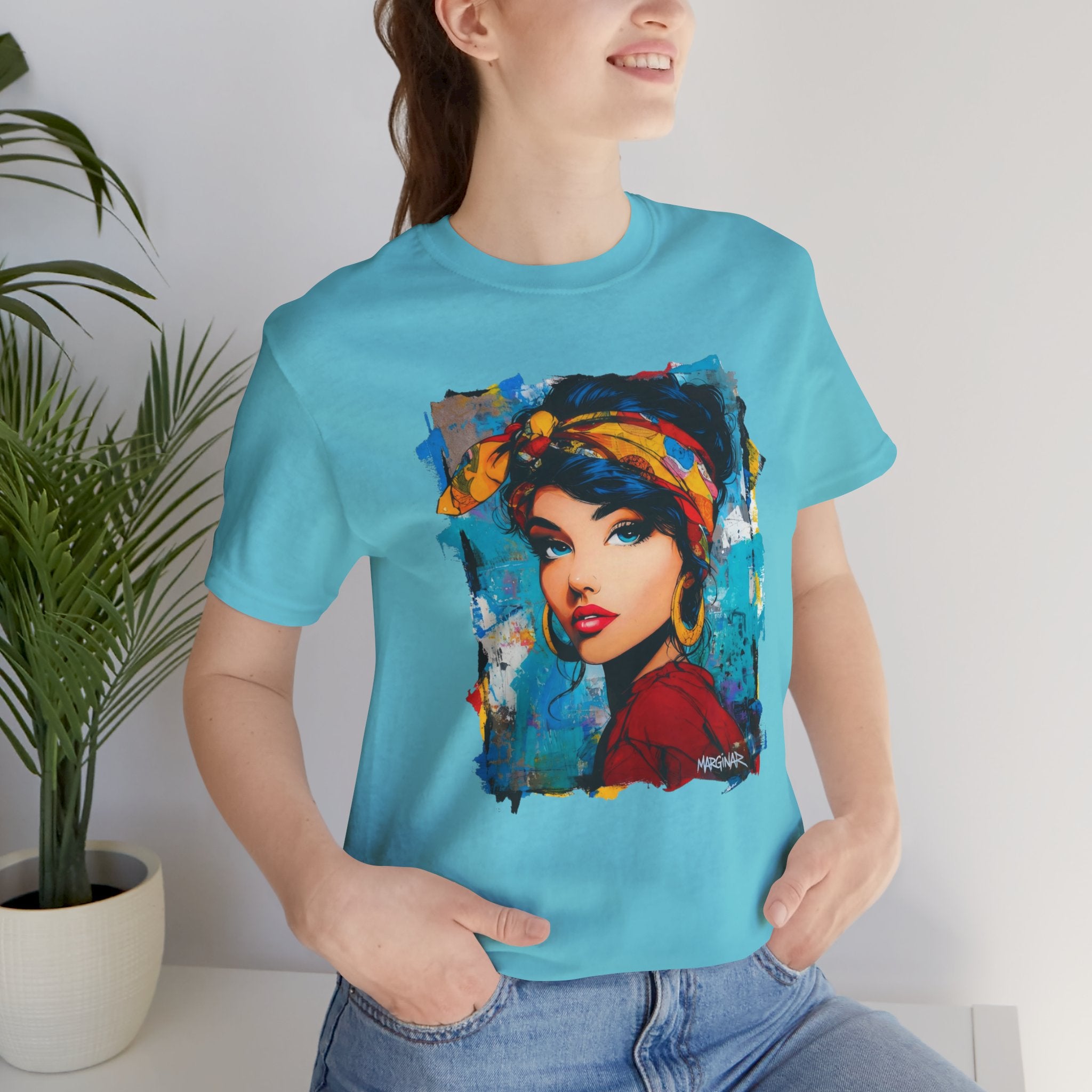 Colorful Artistic Women's T-shirt – Unique Urban Style