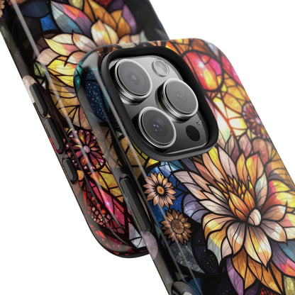 Phone Case - Stained Glass Flowers Design