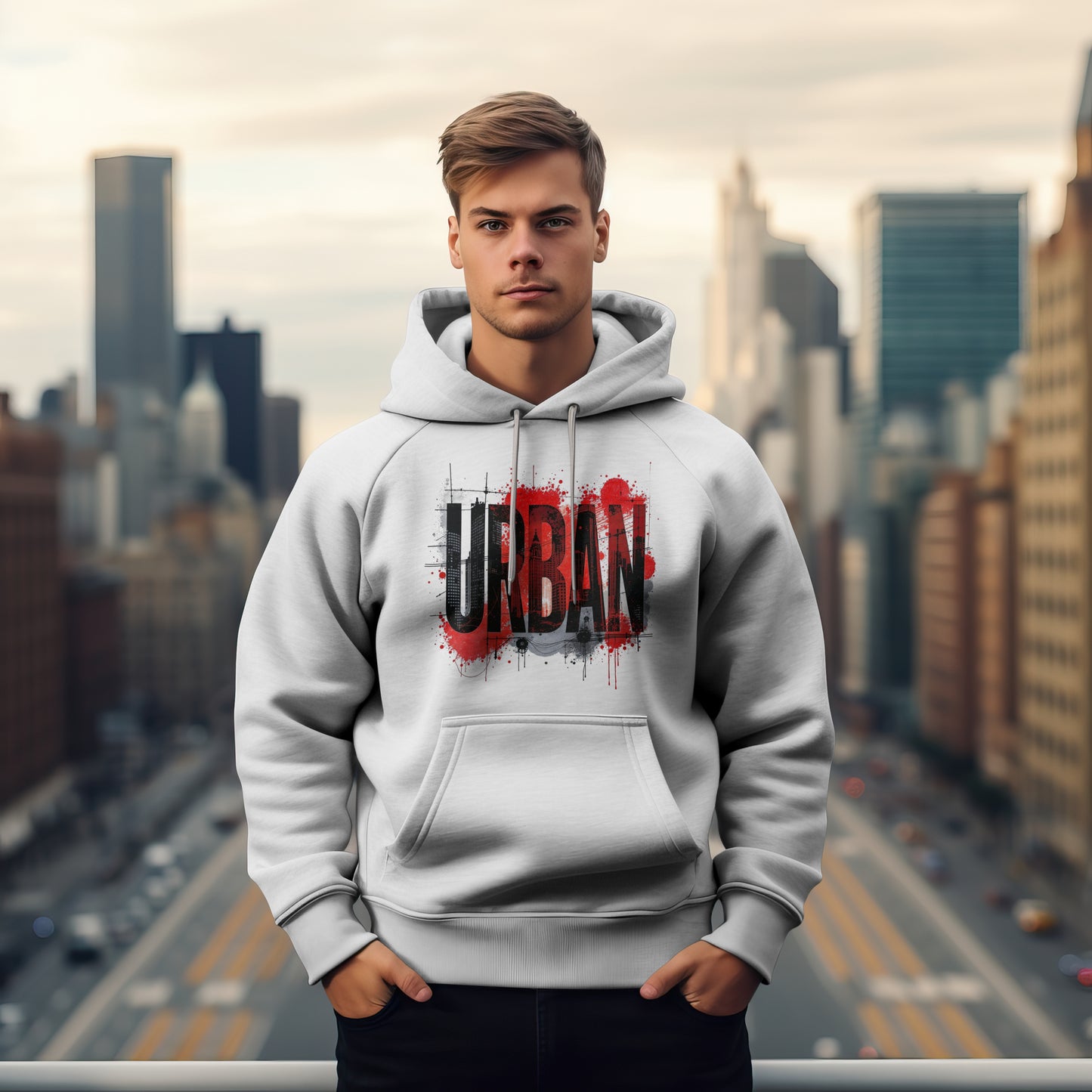 Sweat à capuche en polaire urbaine