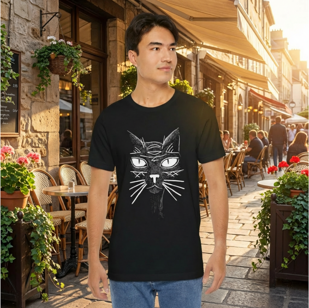 Cat print t-shirt