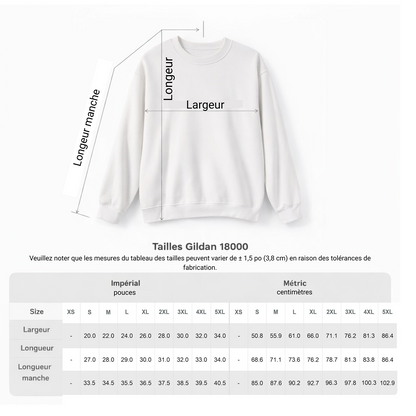 mesures sweatshirt 