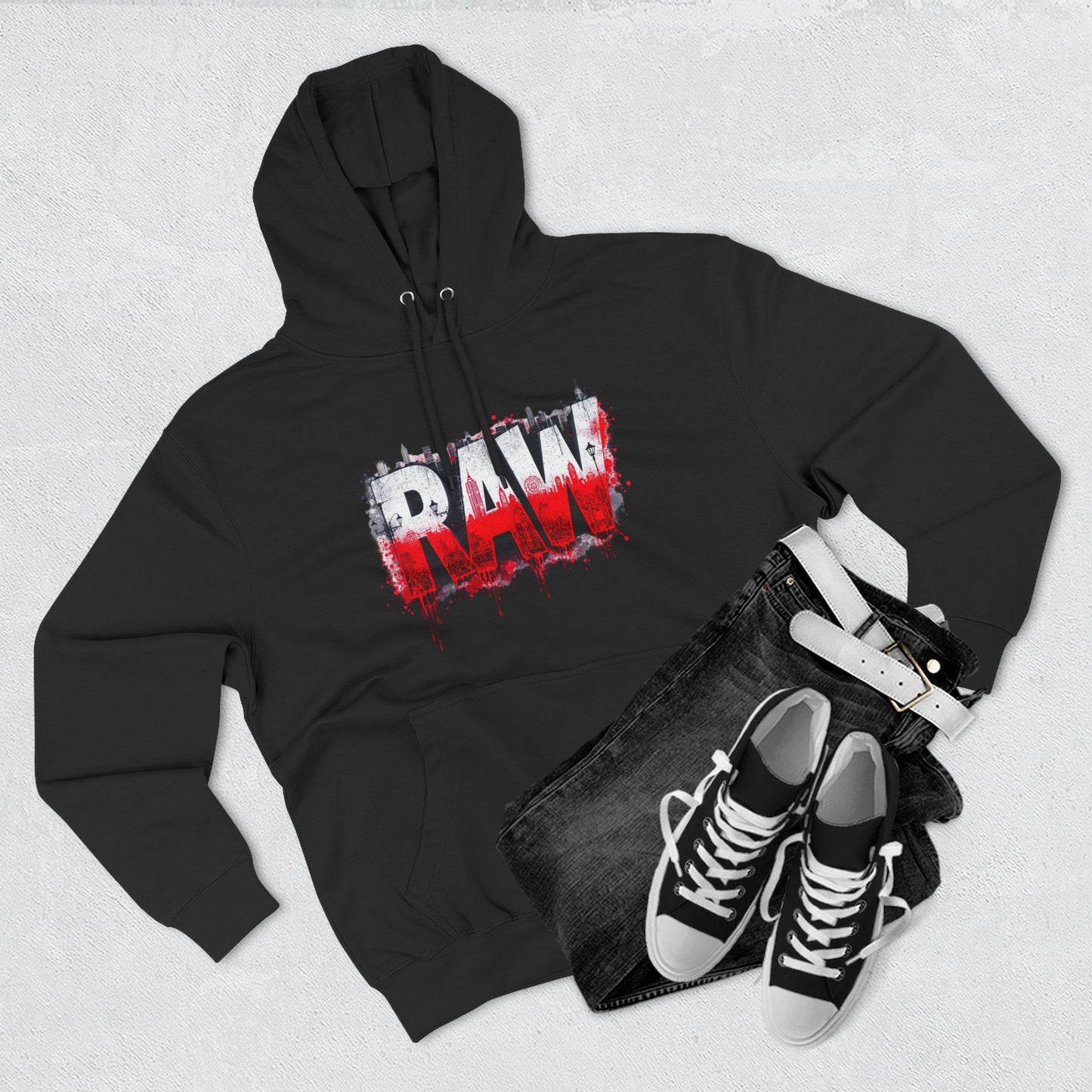 Design RAW sur hoodie