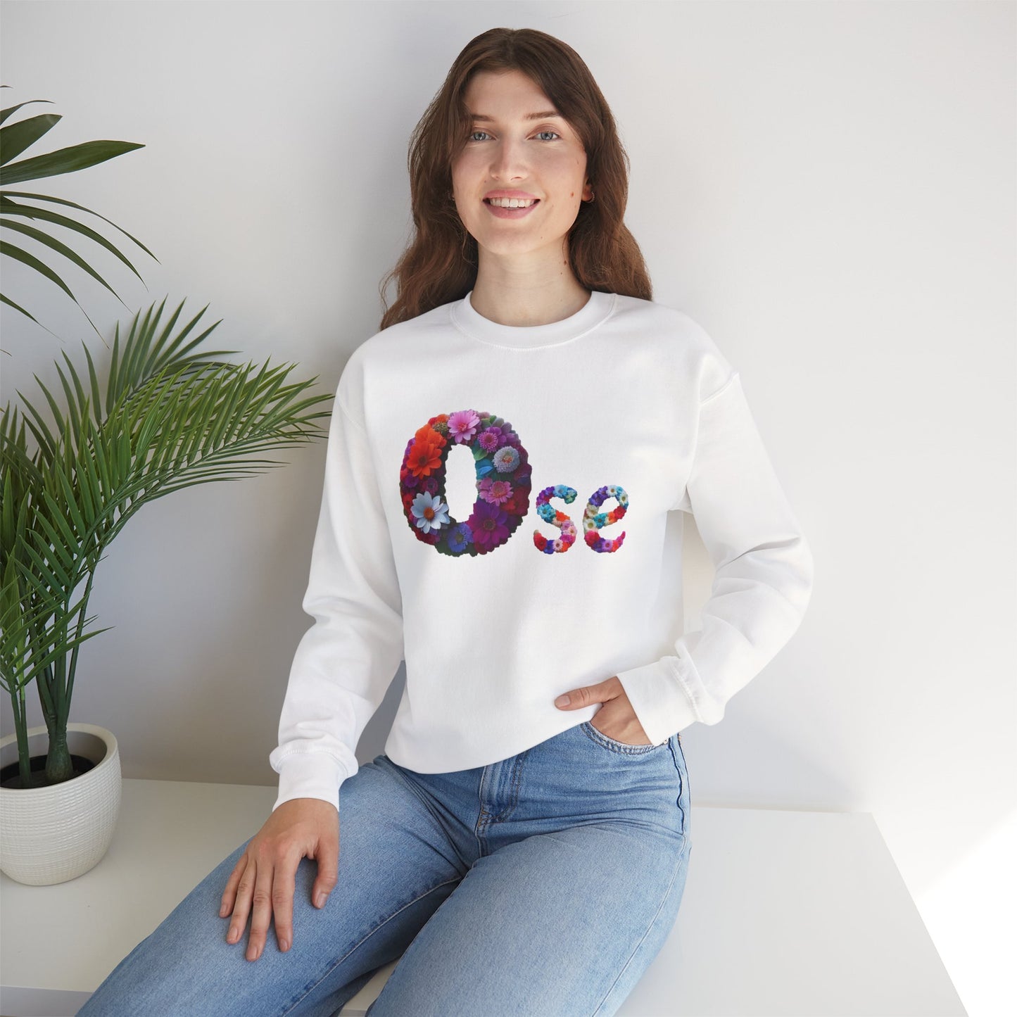 white sweatshirt for women and girl