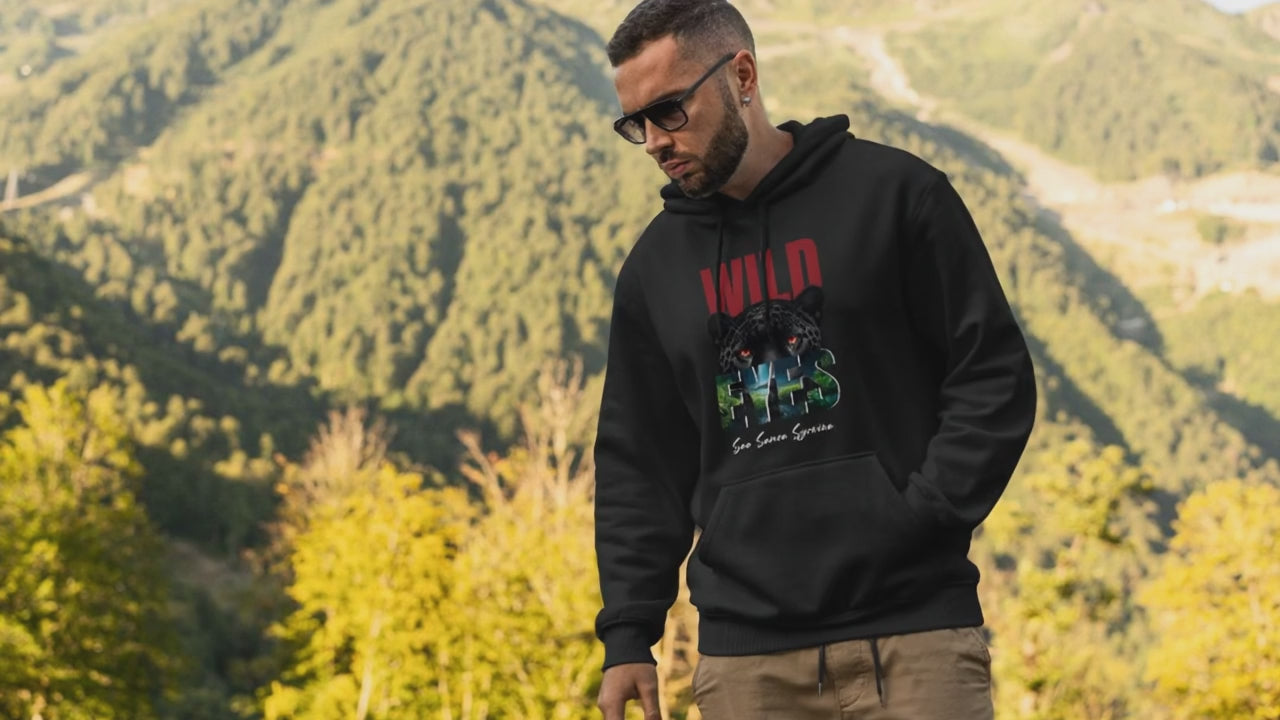 black sweatshirt