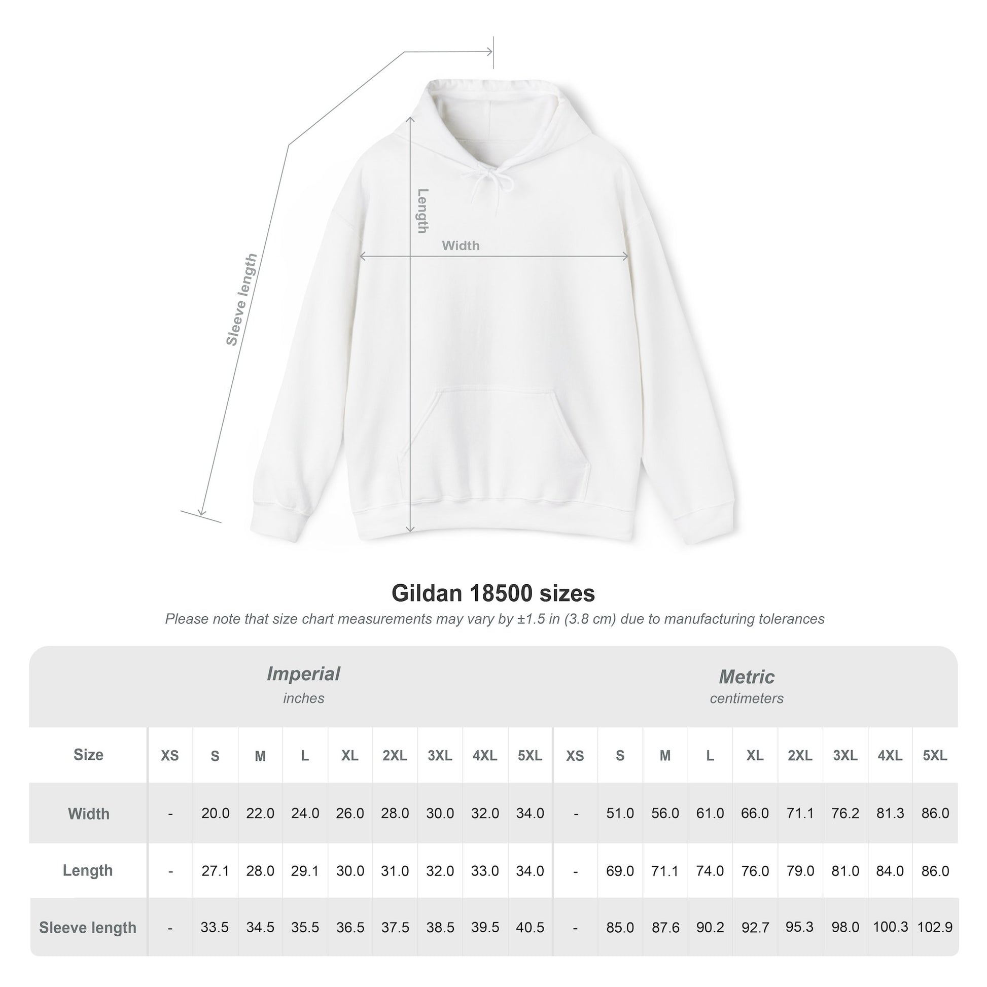 hoodie size