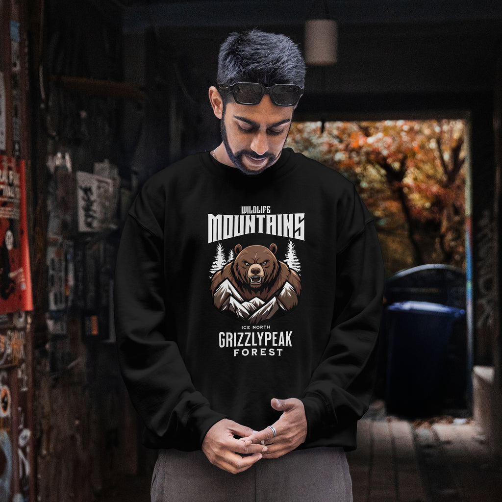 sweatshirt noir design ours