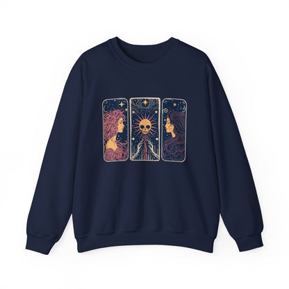 sweatshirt blue for women tarot style design